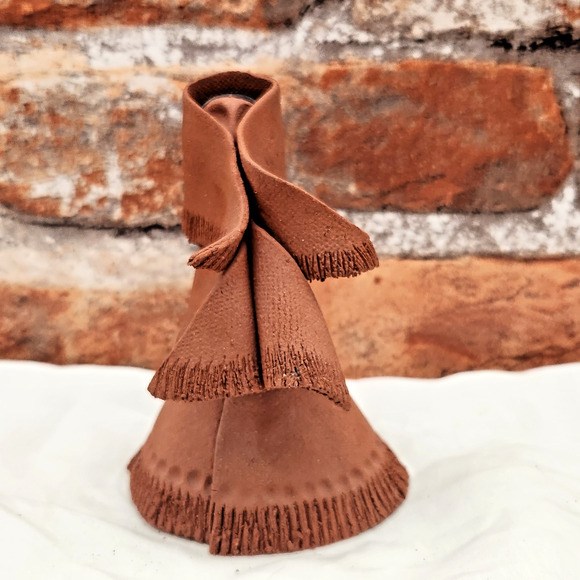 Handmade Pegi Z. AMOX Clay Sculpture – Southwest Robed Figure - Picture 2 of 9